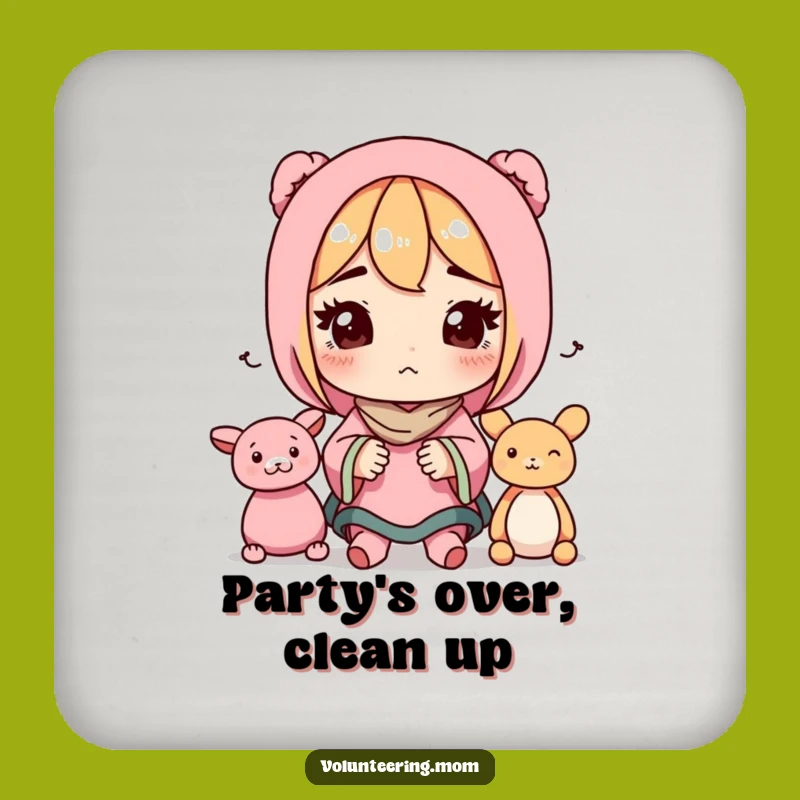 Funny Mom Toy Organizer Coaster - Hilarious Protection for Surfaces