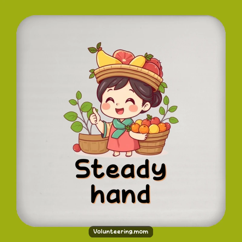 Funny Mom Fruit Balance Coaster - Protect Surfaces with Humor