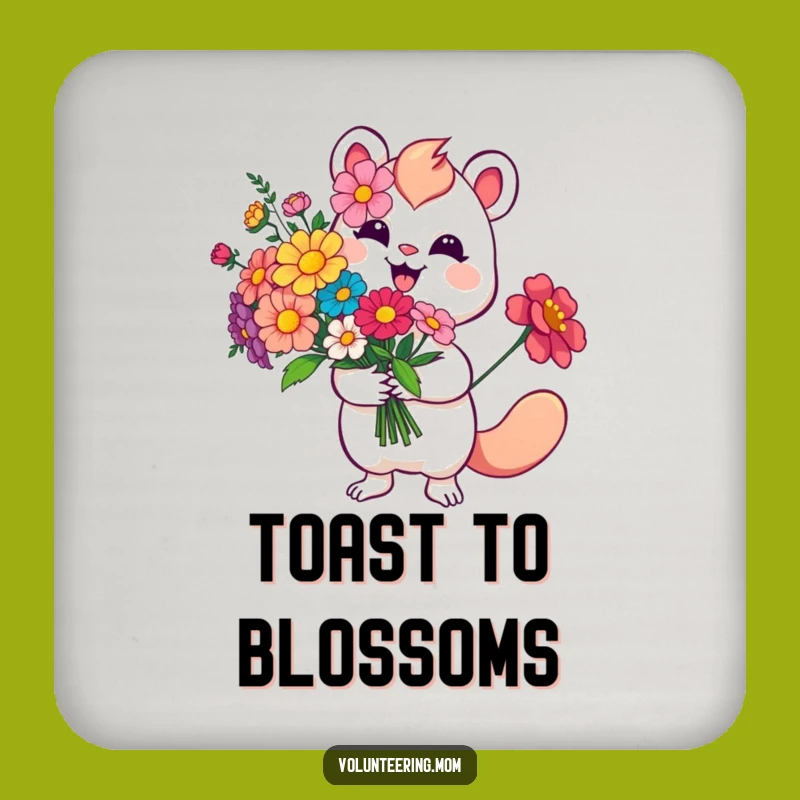 Funny Flower Coaster Set: Protect Surfaces with Creature's Floral Gift