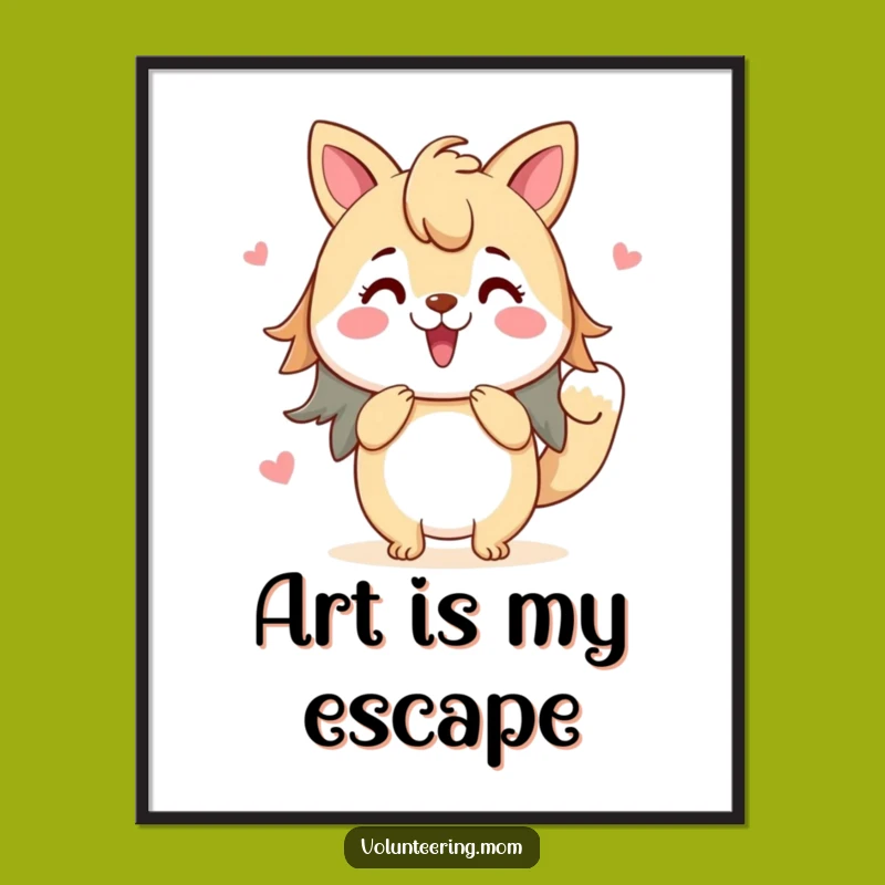 Funny Artistic Mom Animal Poster - Hilarious Wall Art for Creatives