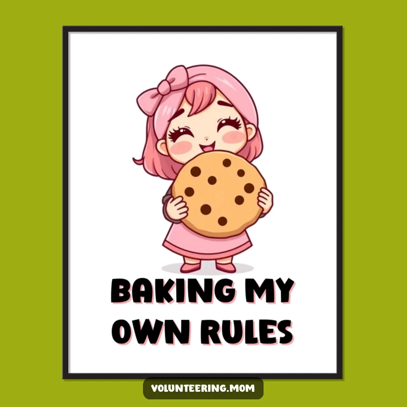 Funny Mom Cookie Poster Sweet Funny Gift for Kitchen Decor Lovers