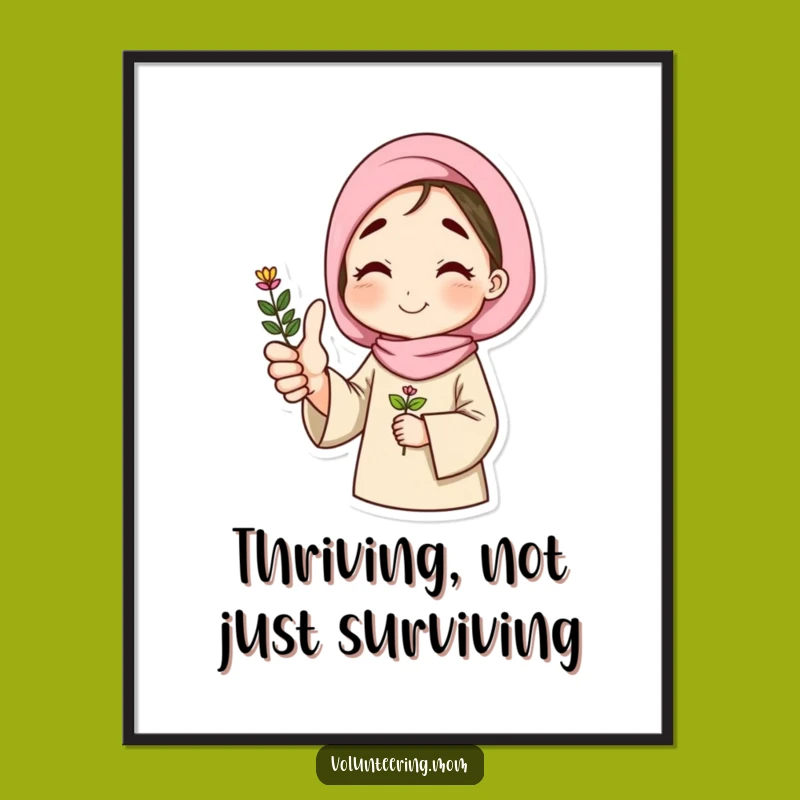 Funny Thumbs Up Plant Mom Poster - Hilarious Wall Art for Green Thumbs