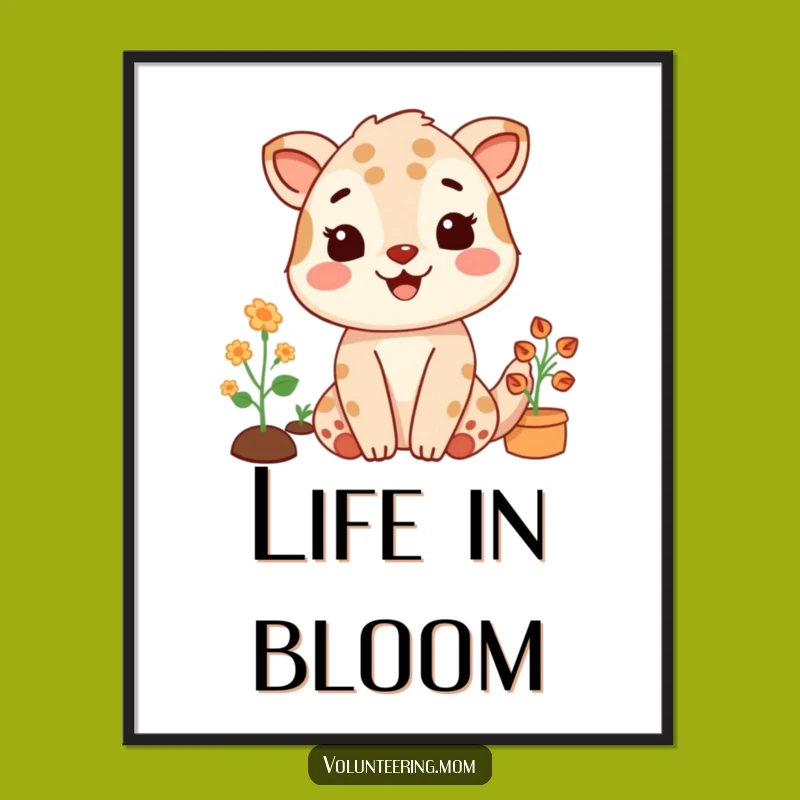 Funny Mom Gardener Animal Poster - Hilarious Wall Art for Plant Lovers