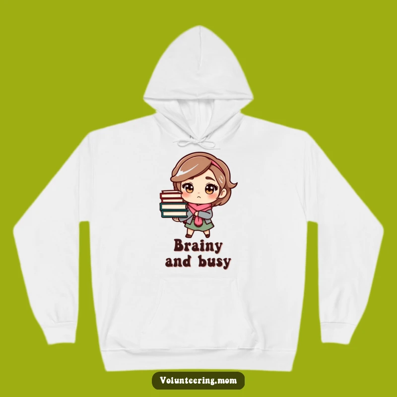 Cozy Funny Determined Mom Book Hoodie - Warm Gear for Literary Moms