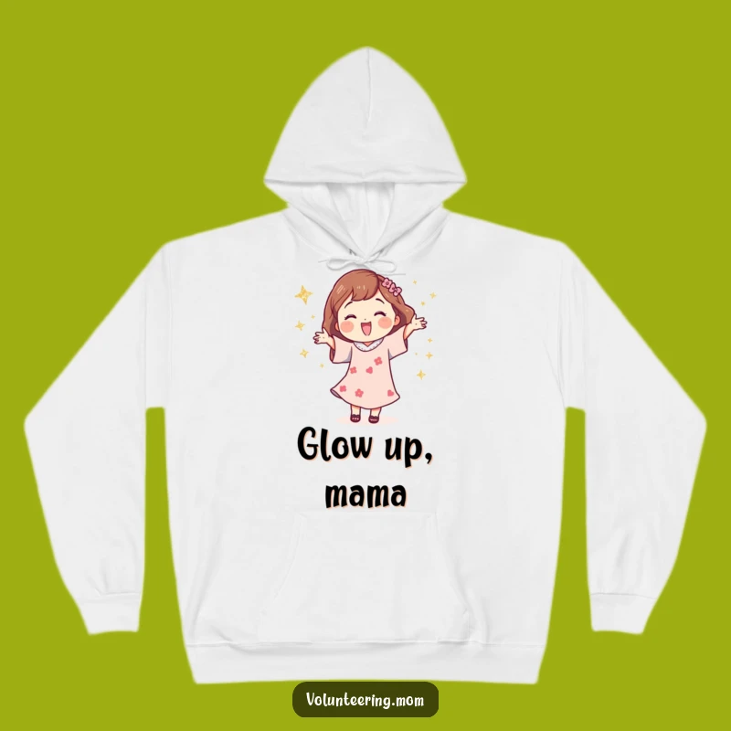 Cozy Funny Hoodie: Happy Mom Dancing with Glitter Stars, Warm Gift
