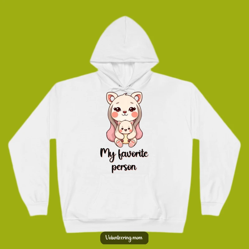 Cozy Funny Kawaii Mom Animal Hoodie - Warm Hugs & Cute Humor!