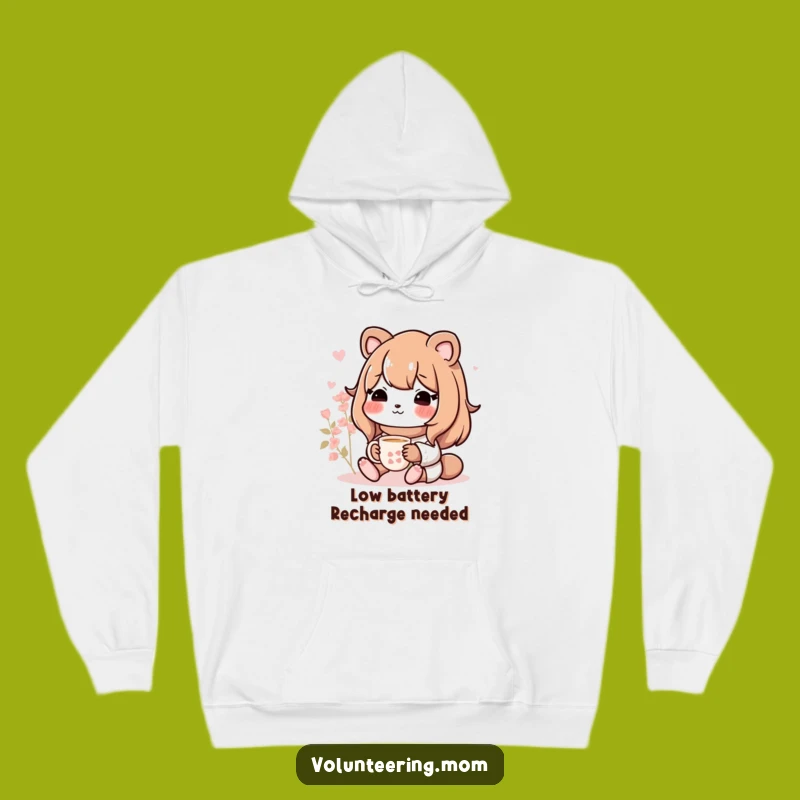 Cozy Funny Mom Animal Hoodie - Embrace Peaceful Tea Time Comfort