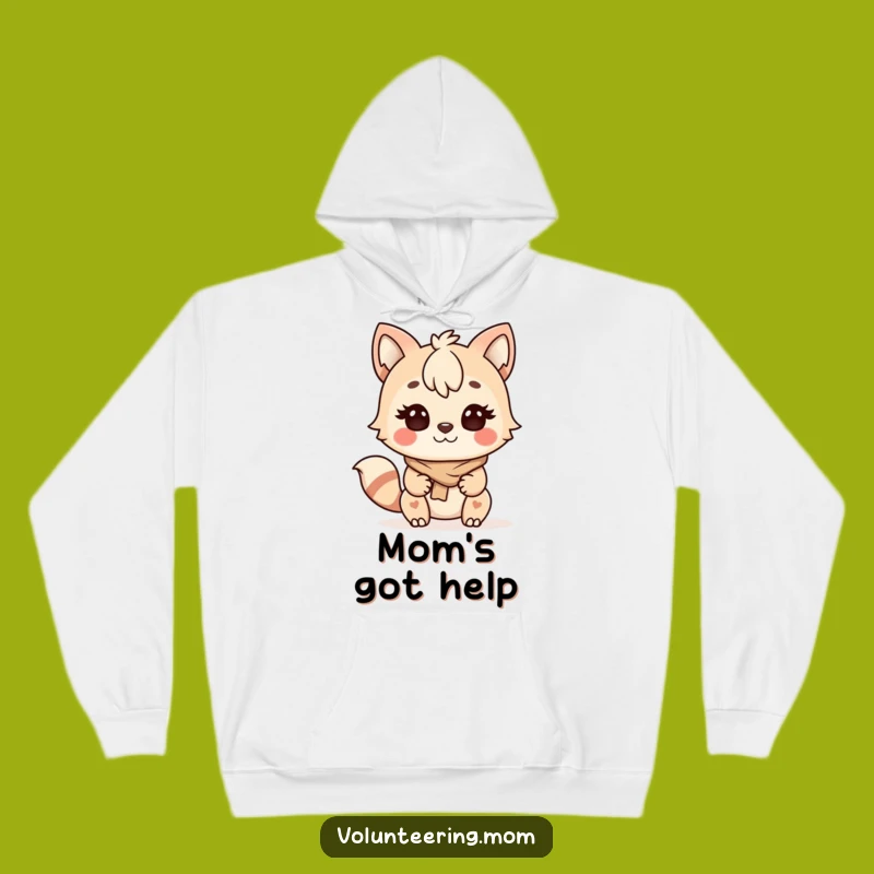 Funny Kawaii Mom Helping Animal Hoodie - Determined Helper Gift