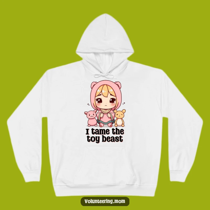 Funny Mom Toy Organizer Hoodie - Cozy & Determined Mom Gear