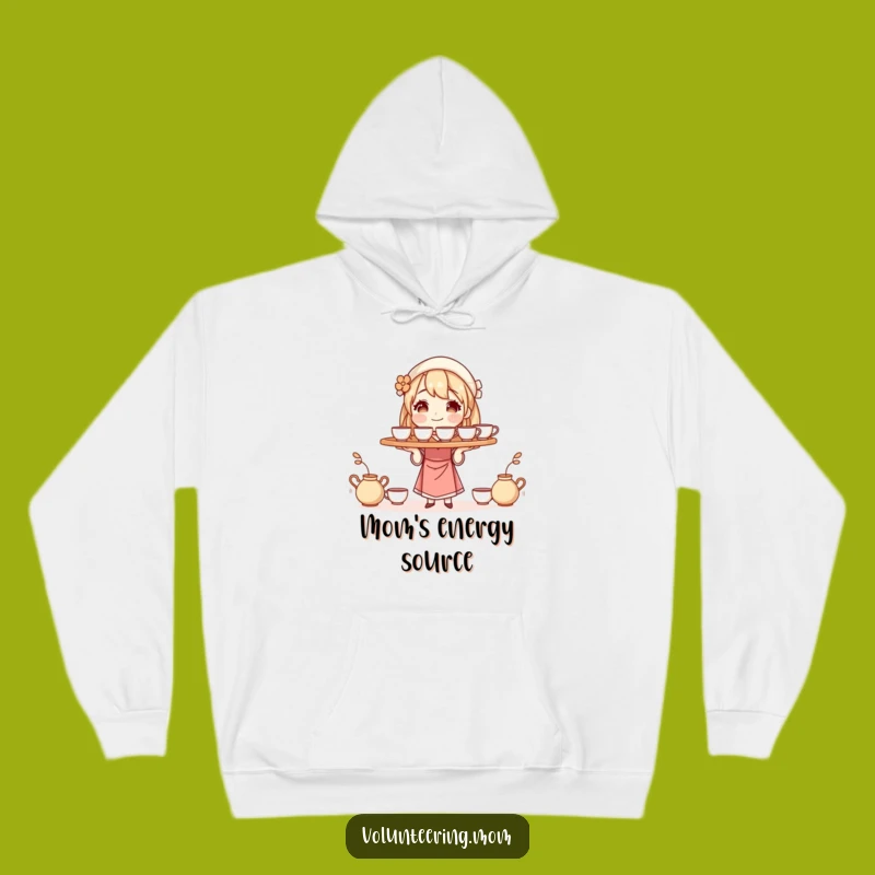 Cozy Funny Mom Coffee Tray Hoodie: Warmth and Caffeinated Comfort Gift