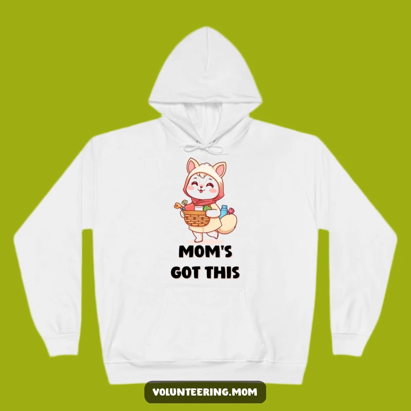 Funny Kawaii Mom Animal Hoodie: Cozy Cheerful Supply Carrier Gift