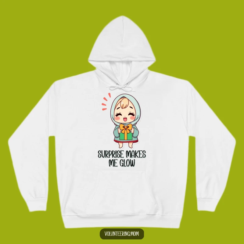 Cozy Funny Hoodie: Excited Kawaii Mom & Gift, Warm