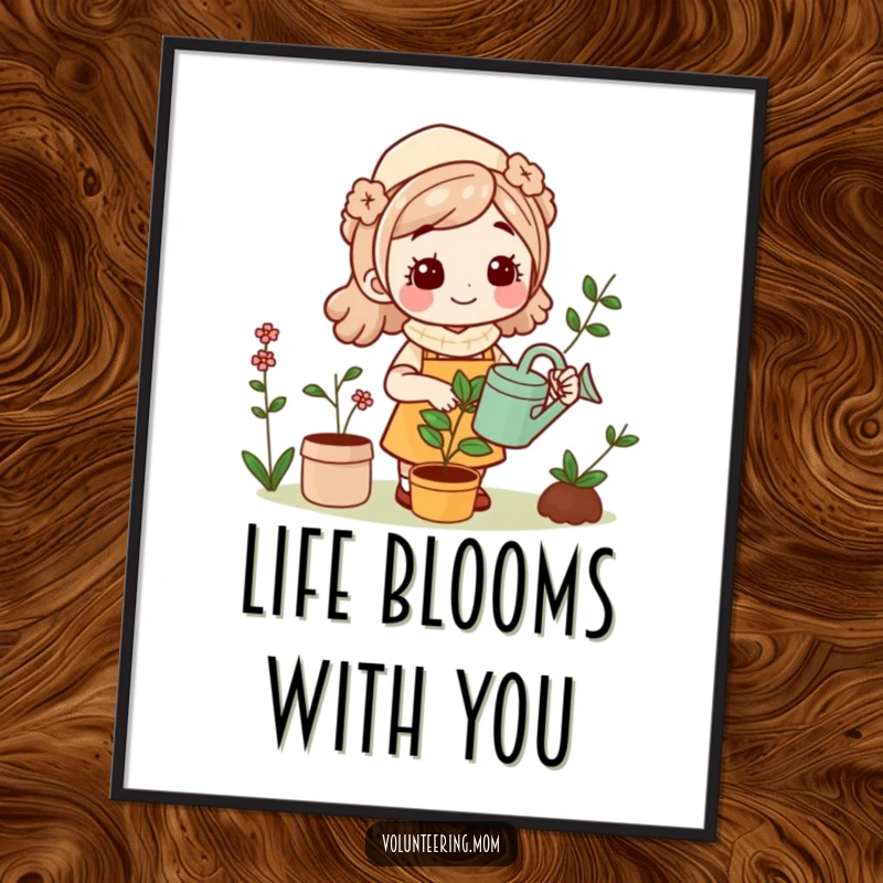 Funny Free Printable Wall Art: Cute mom character proudly holding a giant cookie with a happy, satisfied grin.