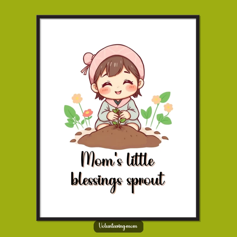 Free Printable Wall Art: Mom Planting Hope - Inspirational Downloadable Decor for Growth!