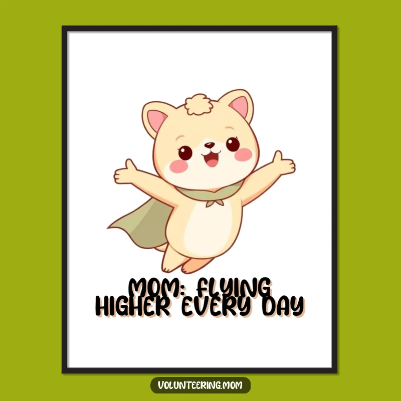 Free Printable Wall Art: Superhero Mom Animal Funny Decor, Downloadable Art for Inspiration