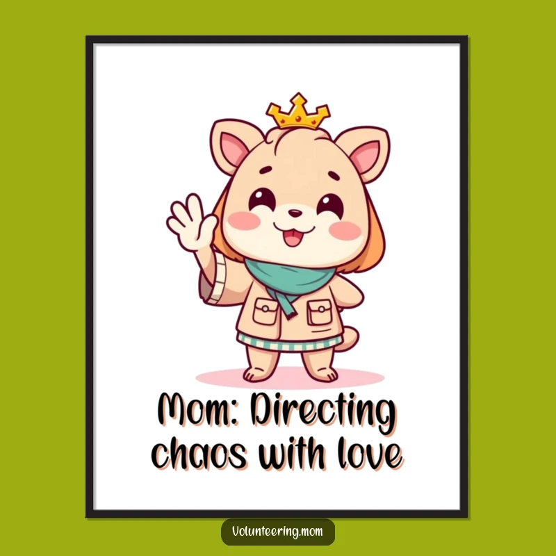Funny Free Printable Wall Art: Mom Animal Traffic Control, Playful Decor