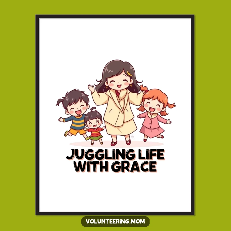 Funny Free Printable Wall Art: Mom's Juggling Life - Downloadable Decor!