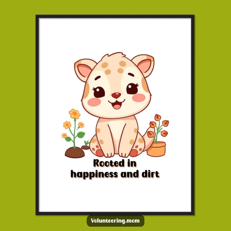 Free Printable Wall Art: Gardening Mom Animal Funny Decor, Downloadable Art for Garden Lovers