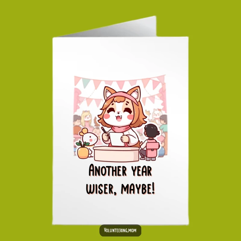 Free Printable Kawaii Mom Birthday Card: Funny DIY Gift for Event Organizers