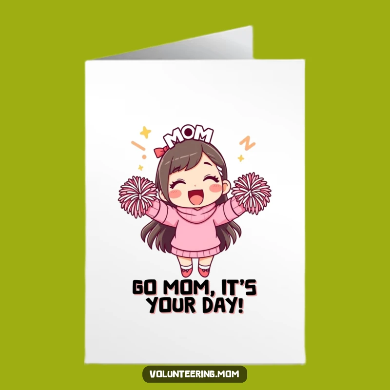 Free Printable Birthday Card: Cheering Mom, Energetic Birthday Wishes for a Spirited Celebration