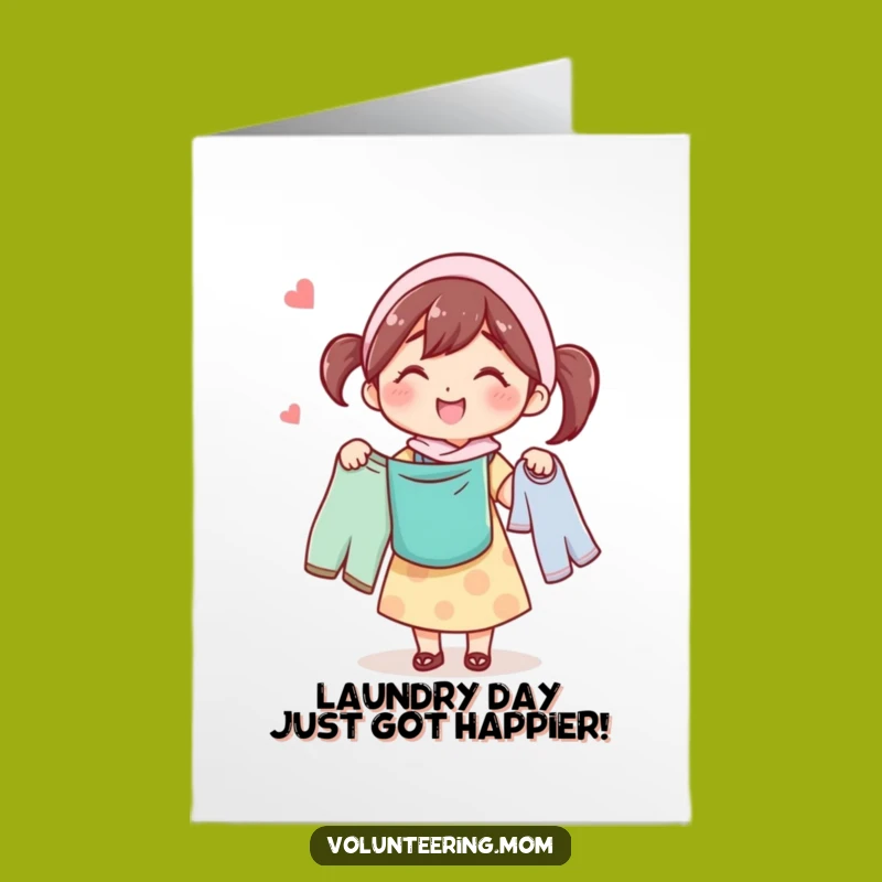 Free Printable Funny Birthday Card: Happy Mom Laundry Day Gift Downloadable