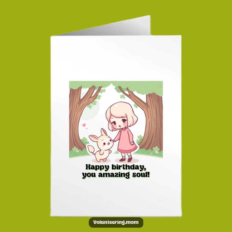 Free Printable Birthday Card: Gentle Mom Guides Lost Creature Funny Downloadable
