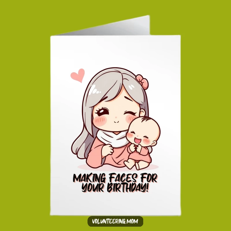 Free Printable Funny Birthday Card: Silly Mom Face Gift Downloadable