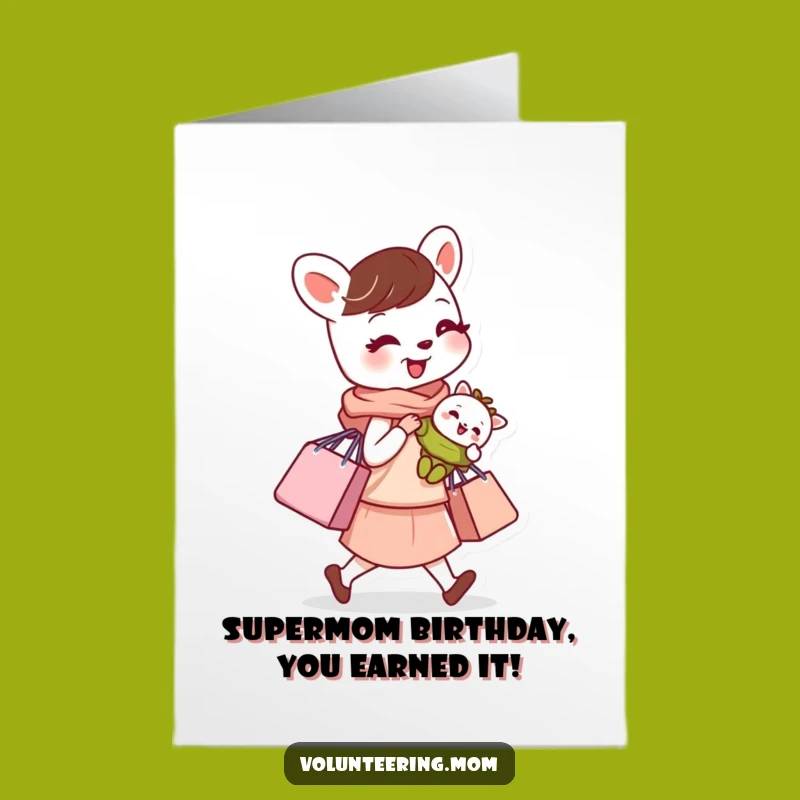 Free Printable Birthday Card: Busy Mom Animal Funny DIY Gift, Downloadable Card for Supermoms