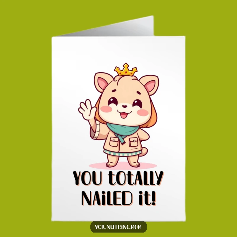 Free Printable Congrats Card: Humorous Mom Animal Directing Success