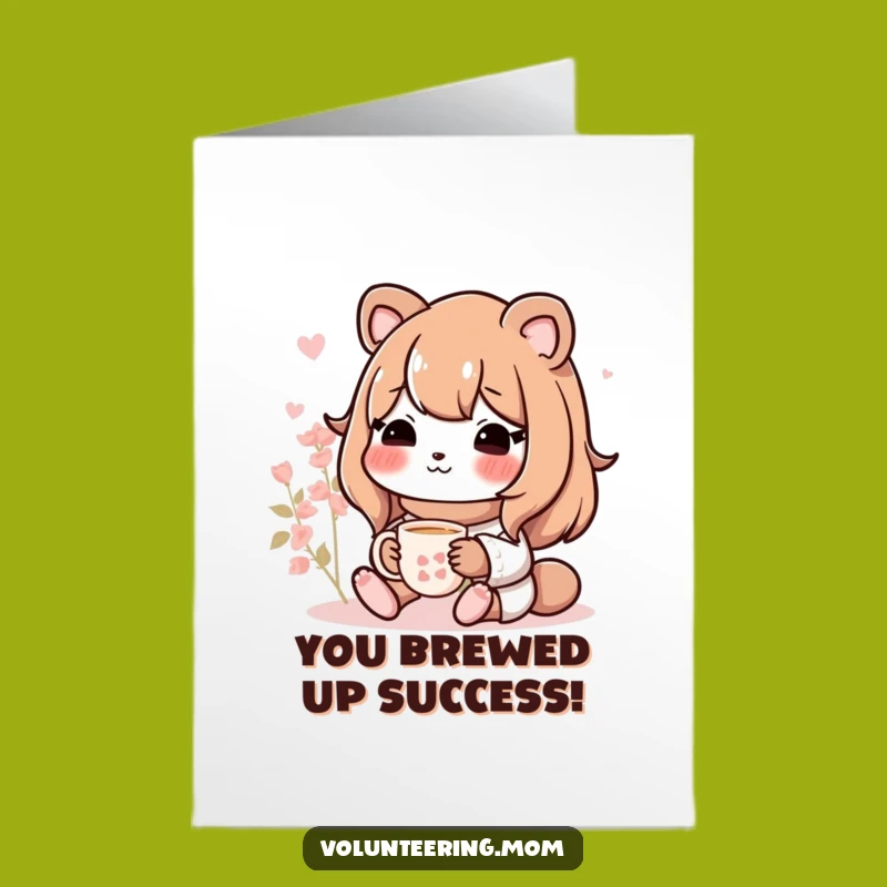 Free Printable Congrats Card: Humorous Mom Animal Tea Break Celebration