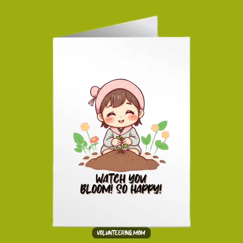Free Printable Congrats Card: Mom Planting Success - Grow Your Dreams Downloadable!