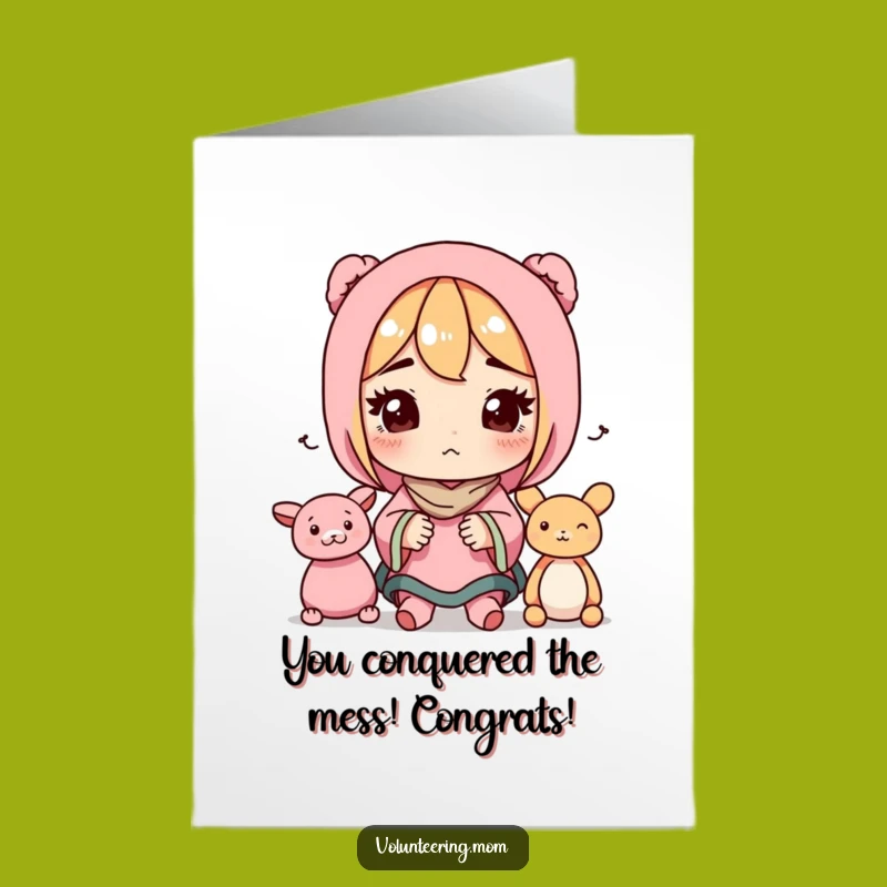 Free Printable Congrats Card: Toy Organizer Mom, Humorous Downloadable Achievement Gift