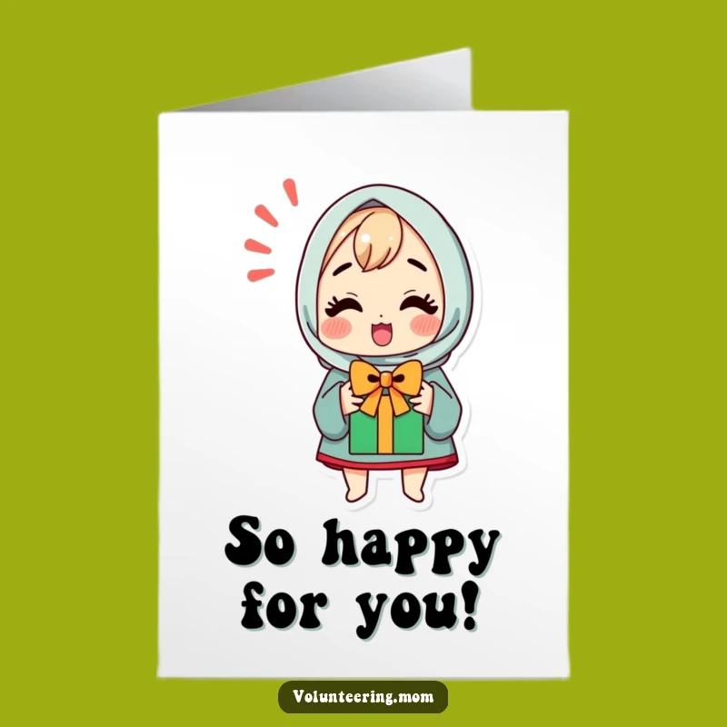 Free Printable Kawaii Mom Congrats Card: Excited Gift Downloadable