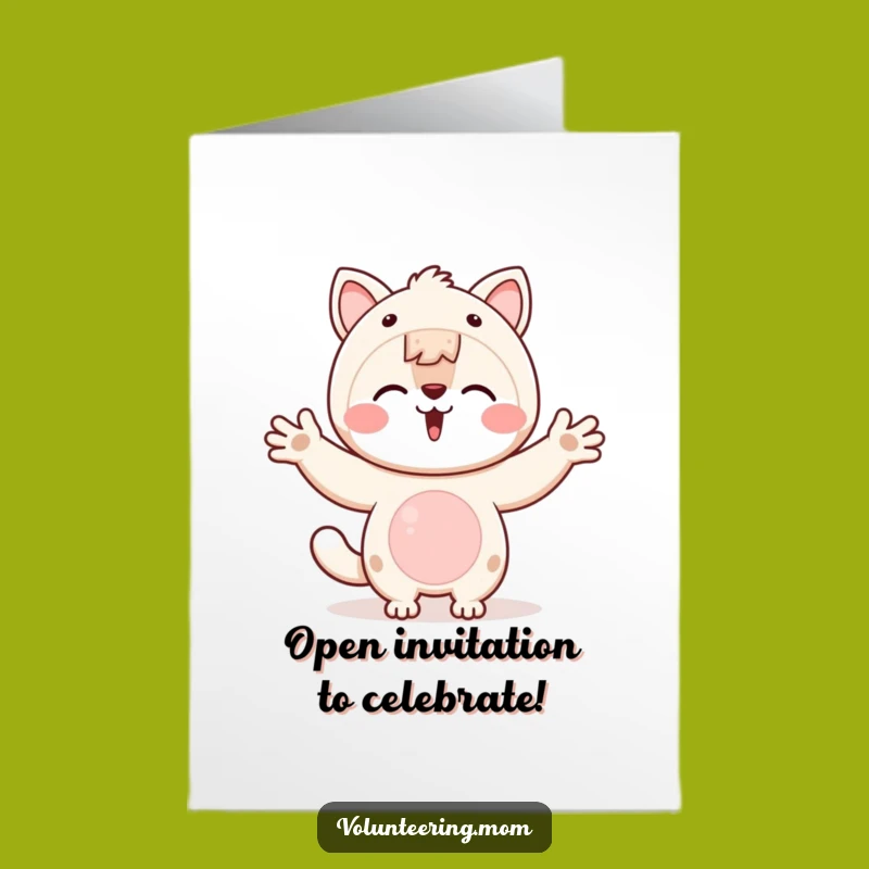 Free Printable Kawaii Mom Welcome Congrats Card: Open Arms Downloadable