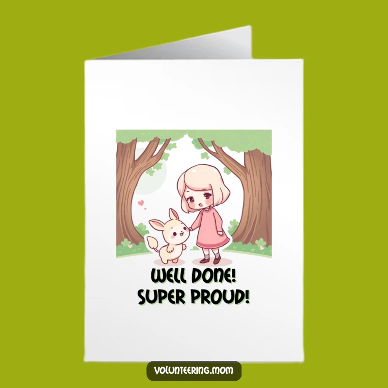 Free Printable Congrats Card: Mom Guides Lost Creature Funny Downloadable