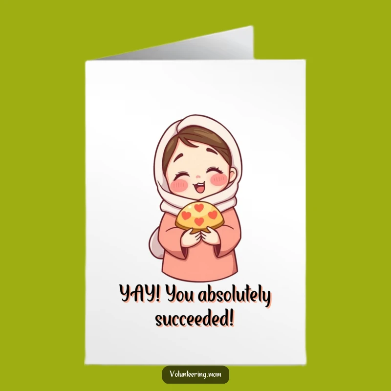 Free Printable Congrats Card: Mom Shares Pastry Warm Hug Funny Downloadable