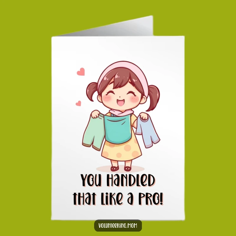 Free Printable Congrats Card: Mom Wins Laundry Day Downloadable