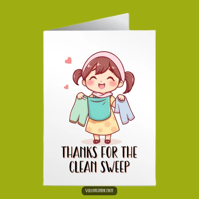 Free Printable Thank You Card: Grateful Mom Laundry Helper Downloadable