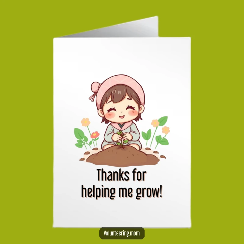 Free Printable Thank You Card: Mom Planting Gratitude - Grow Your Thanks Downloadable Gift!