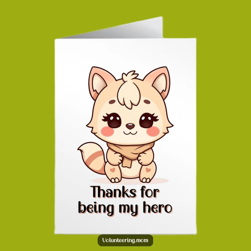 Free Printable Kawaii Mom Thank You Card: Funny Helper Downloadable Gift