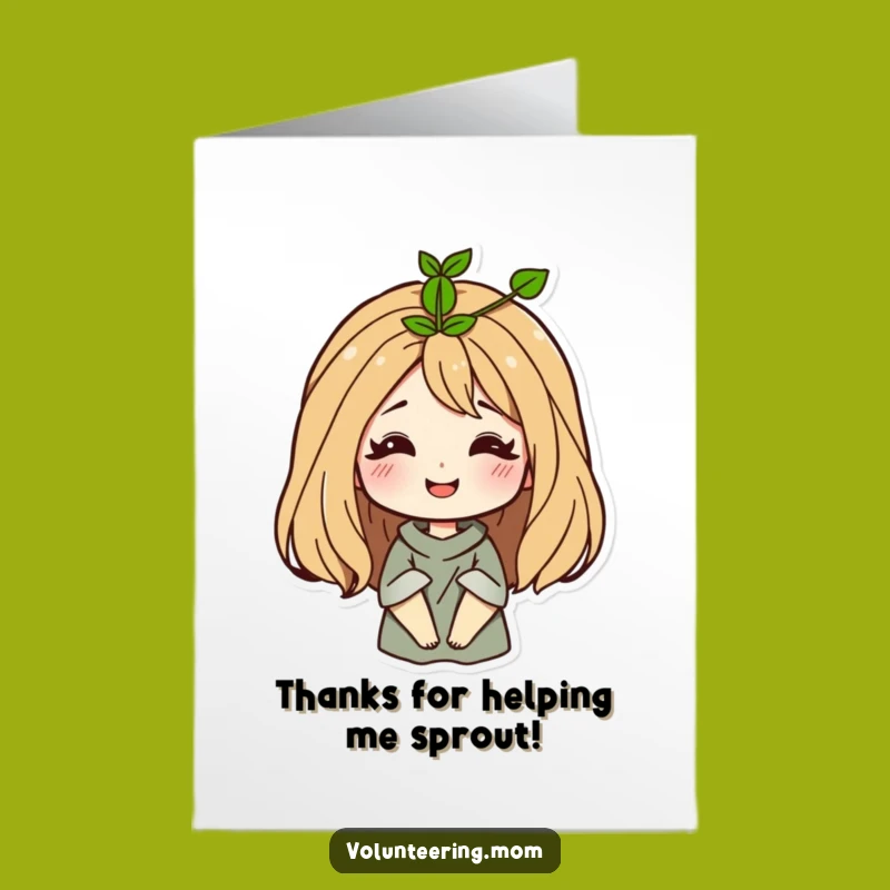 Free Printable Thank You Card: Funny Sprouting Mom Expressing Gratitude with Humor!