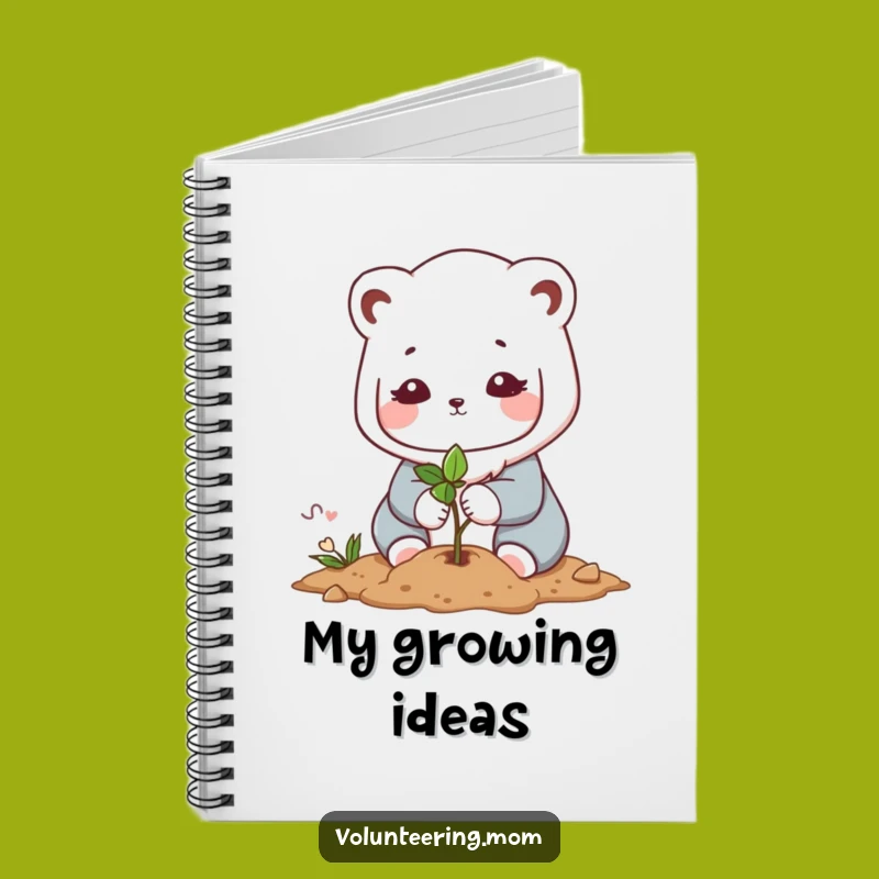 Cute Funny Kawaii Mom Planting Notebook - Gardener's Journal