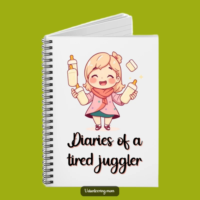 Funny Mom Juggling Bottles Notebook A Witty Funny Gift for Mom's Notes