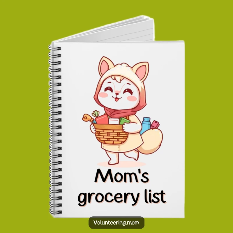 Funny Kawaii Mom Animal Notebook: Cheerful Supply Carrier Journal Gift