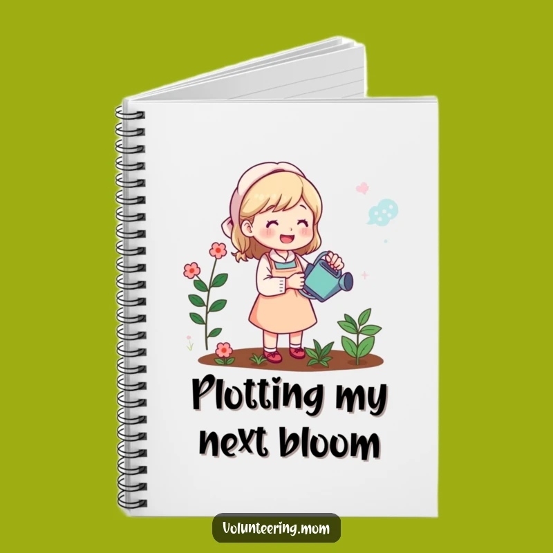 Funny Mom Gardener Notebook: Cheerful mom tending garden, a hilarious gift for jotting notes and ideas.