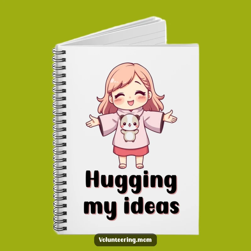 Funny Mom Hugging Animal Notebook - Cute Loving Journal, Perfect Gift