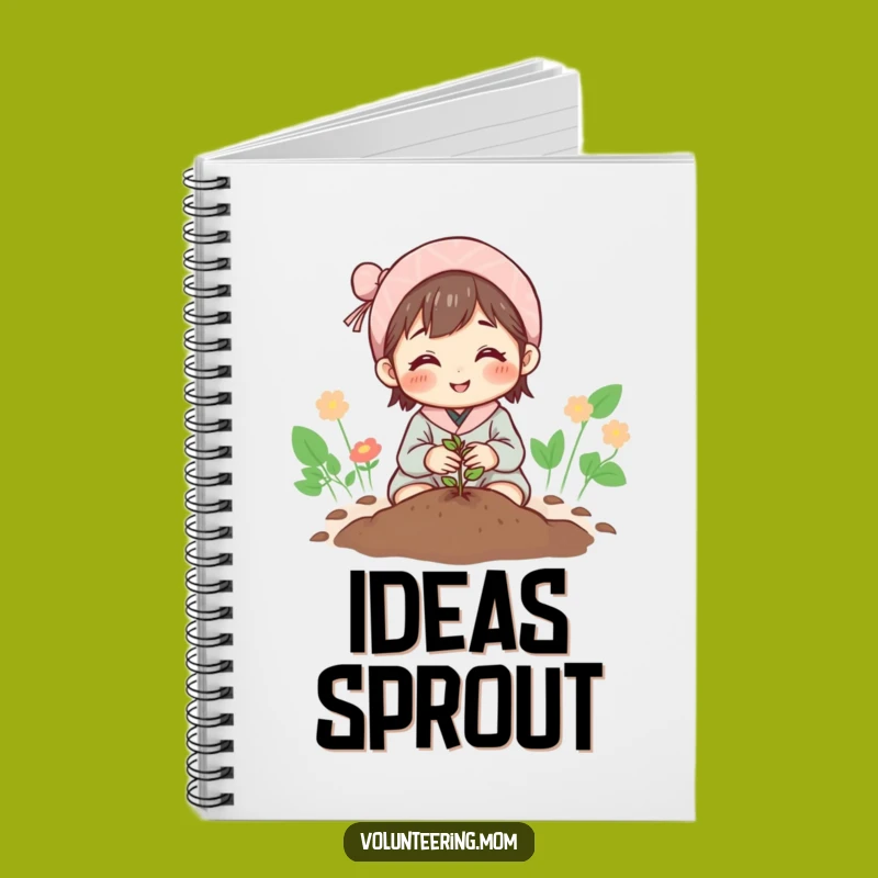 Funny Mom Planting Seed Notebook - Journal Your Hopes and Dreams
