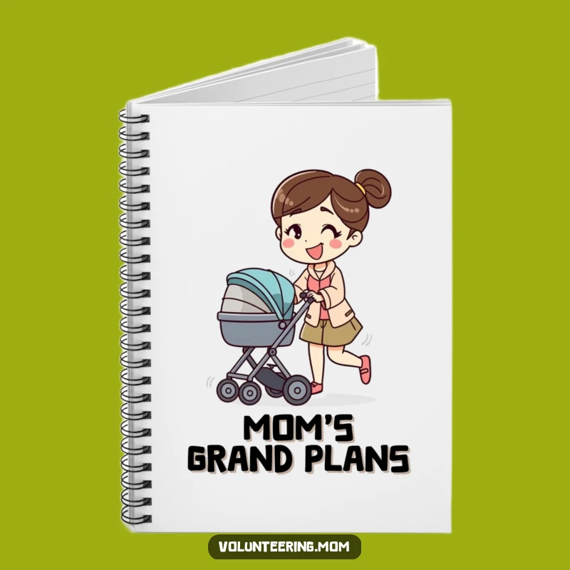 Funny Mom Stroller Push Notebook: Jot Down Adventures with Energetic Humor