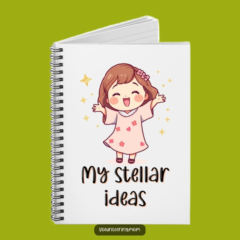 Funny Notebook: Happy Mom's Glitter Star Journal, Gift Idea