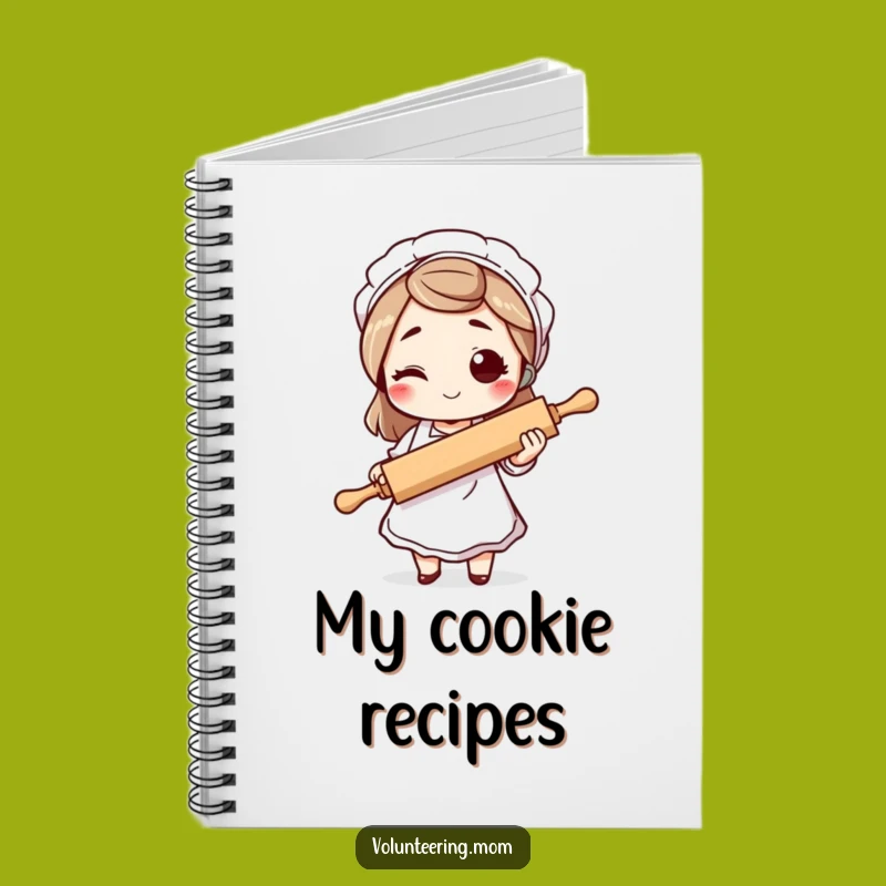 Funny Winking Mom Rolling Pin Notebook: Hilarious Recipe Gift!